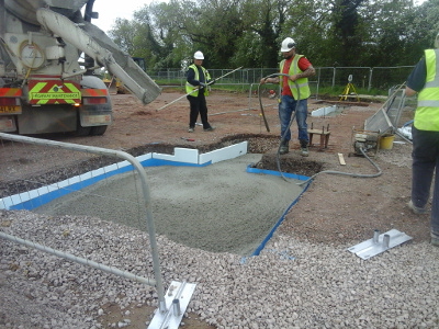 concrete slab New School Sir Thomas Freemantle Buckinghamshire